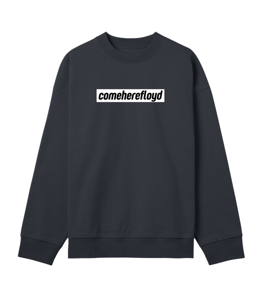comeherefloyd box logo prime (boxy) sweatshirt - men - off black
