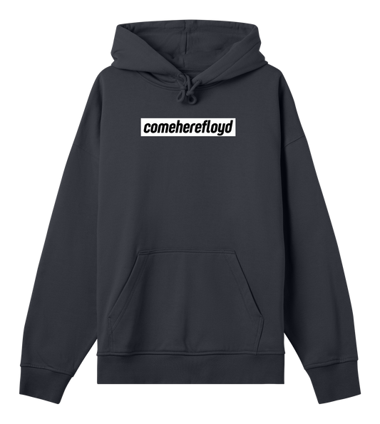comeherefloyd box logo prime (boxy) hoodie - men - off black