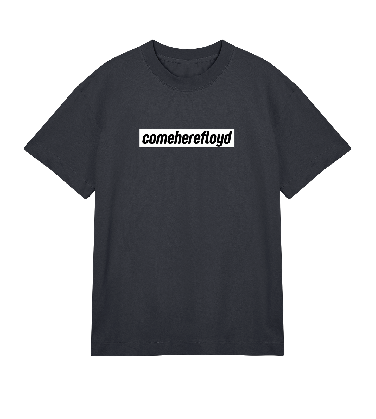 comeherefloyd box logo prime (boxy) tshirt - men - off black